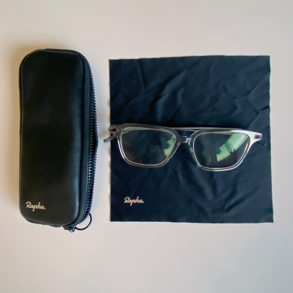 Rapha Rx Ready Eyeglasses, Rectangular Clear Grey… - image 2